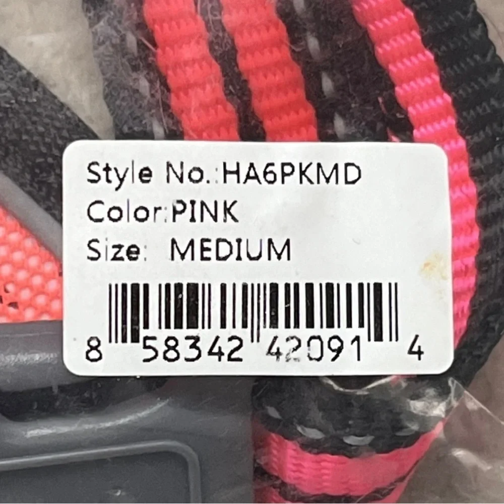 Dog Helios Compression Harness & Leash Medium Pink/Black Outdoor Hiking Walking